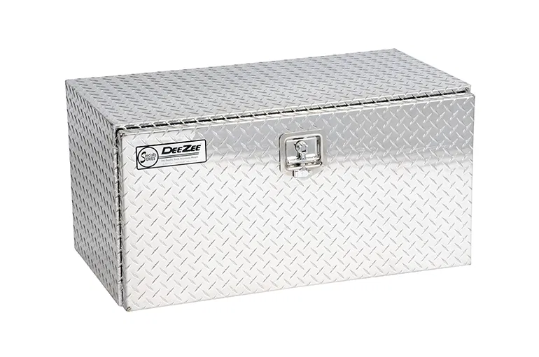 DZ74 – DEE ZEE Tool Box, Underbed Single Lid Diamond Tread Silver Aluminum 30 Inch Length x 20 Inch Width x 18 Inch H...
